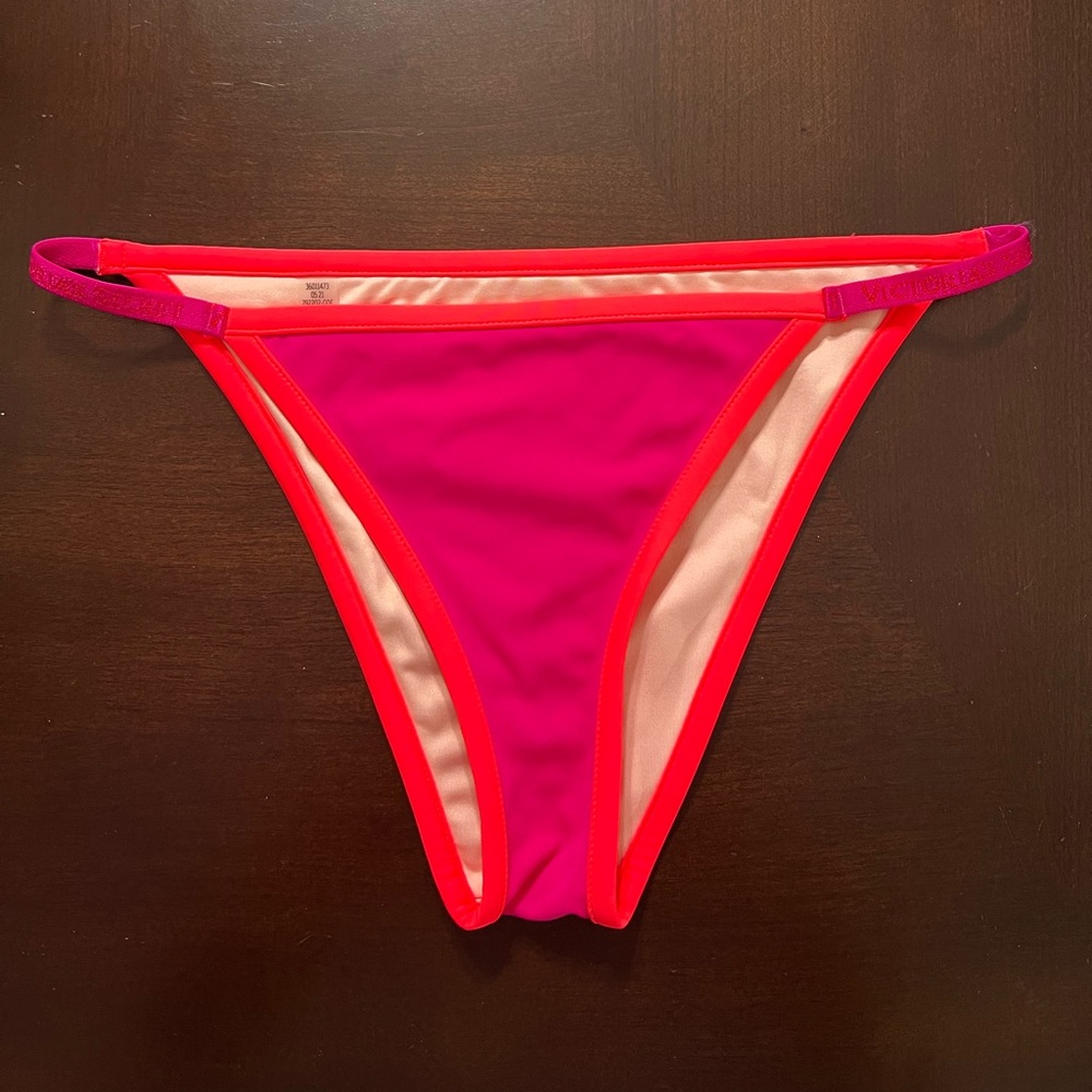 NWOT Victoria's Secret Hot Pink/Orange Bikini Bottom Sz S